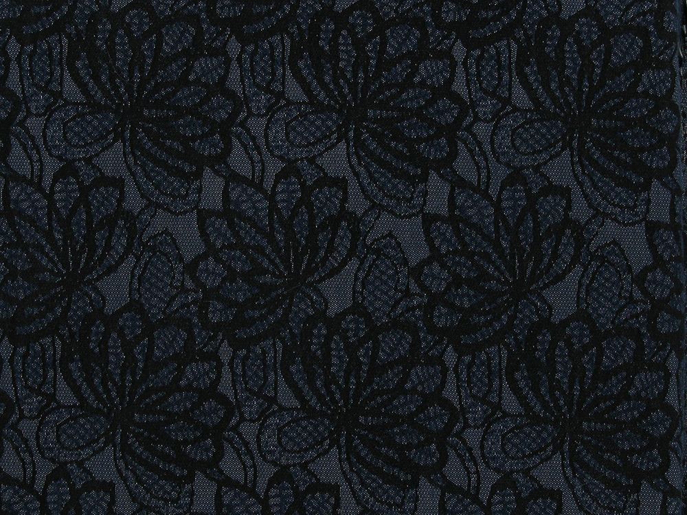 Star Jasmine Denim Look Stretch Jacquard, Dark Blue