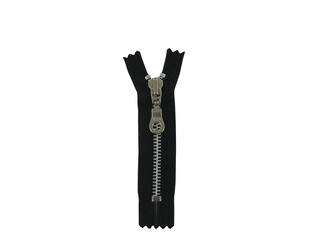 YKK Chunky Metal Close End Dress Zip 4 Inch Black