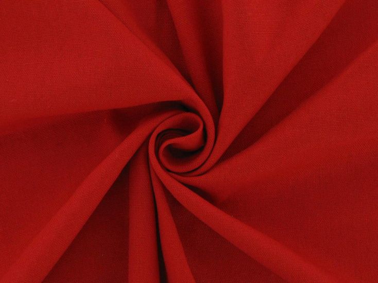 Linen Blend Roll End, Red, 1.8m