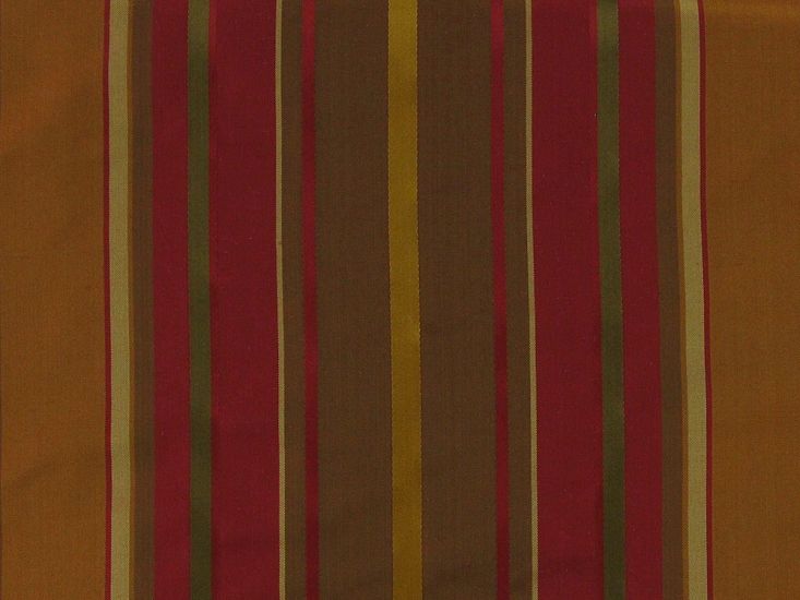 Multi Stripe Silk Taffetta Satin Jacquard, Crimson