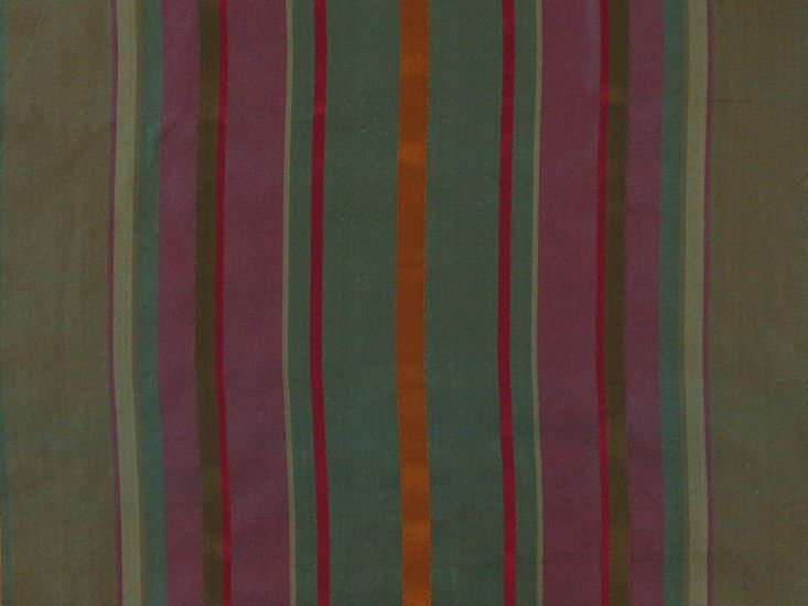 Multi Stripe Silk Taffetta Satin Jacquard, Ruby