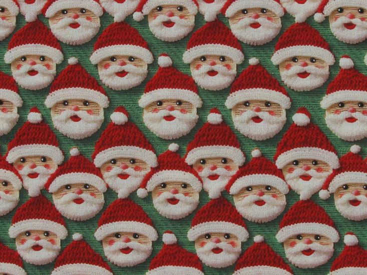 3D Fantasy Cotton Print, Christmas Santa