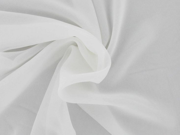 Alexis Crepe Chiffon, White