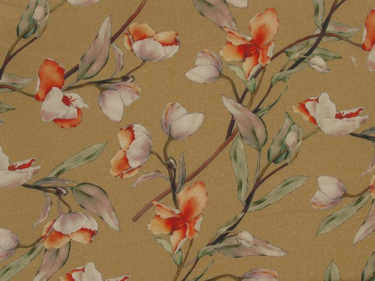 Aurora Cotton Lawn Print, Dark Peach