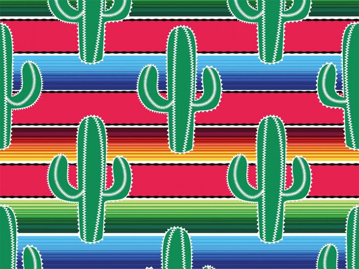 Carnival Collection Bi-Stretch Panama, Cactus Stripe