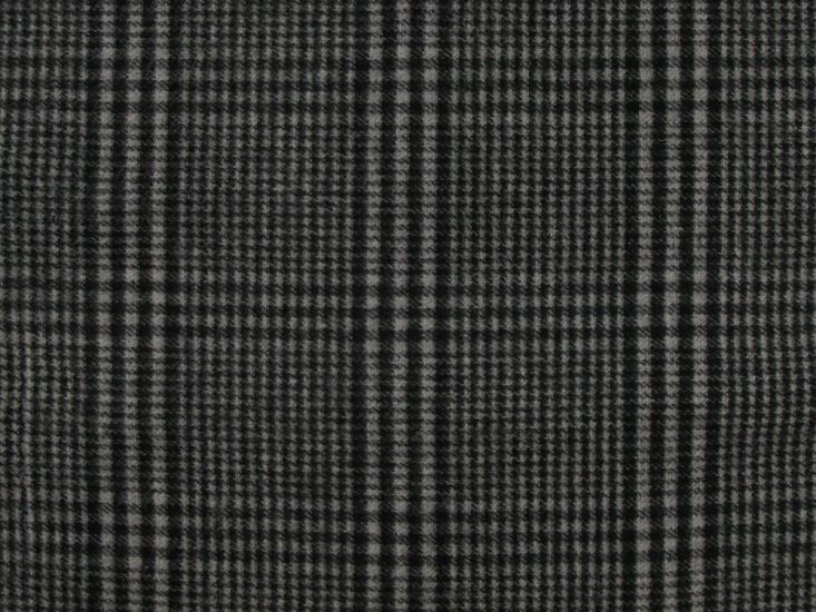 Checked Dogtooth Wool Blend, Black