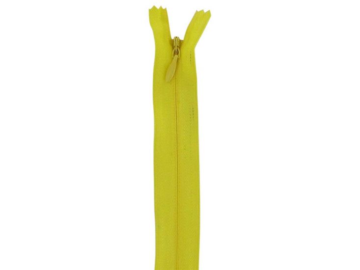 Concealed Invisible Closed End Dress Zip, 22 Inch, Bright Yellow