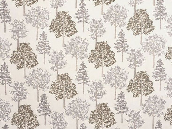 Coppice Cotton Curtain Fabric, Parchment