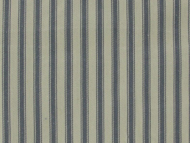 Cotton Canvas Ticking Stripes, Grey