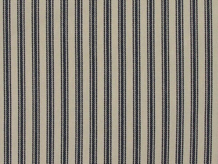 Cotton Canvas Ticking Stripes, Navy