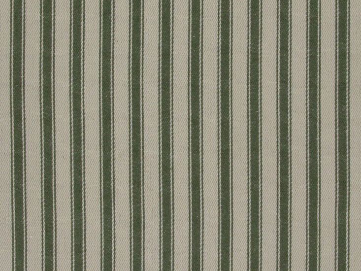 Cotton Canvas Ticking Stripes, Olive