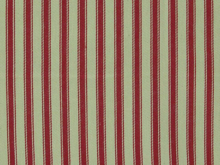 Cotton Canvas Ticking Stripes, Red