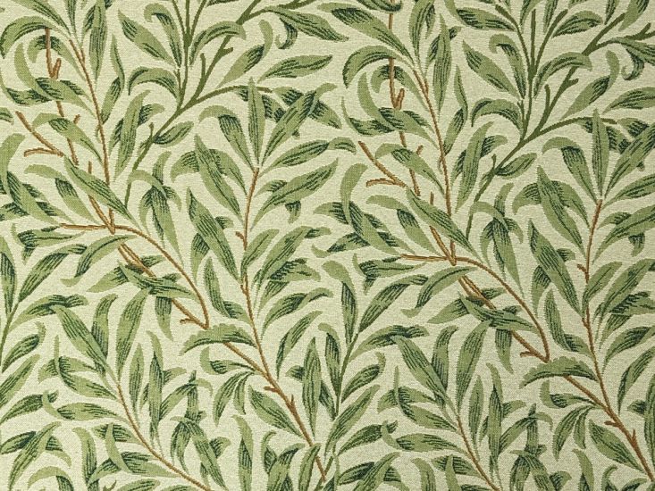 Cotton Rich Woven Tapestry, William Morris Willow Bough, Sage