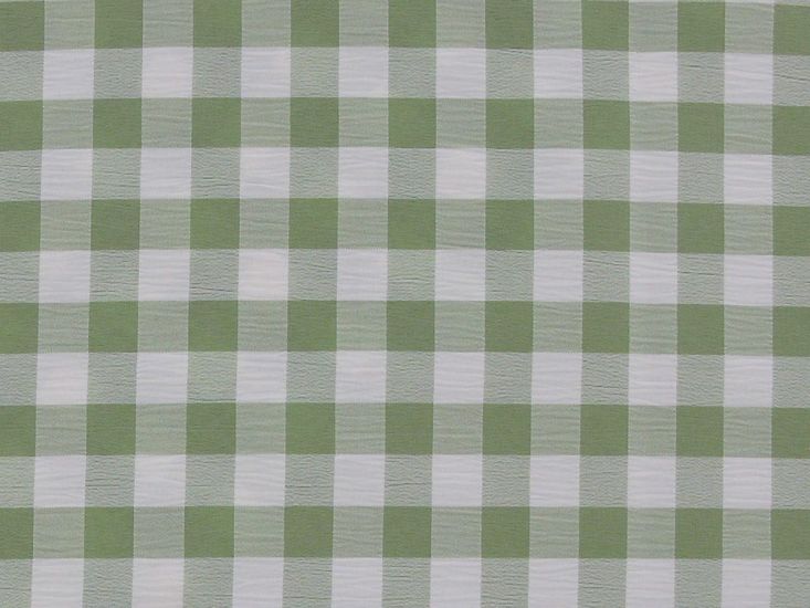 Crinkle Stretch Gingham, Sage