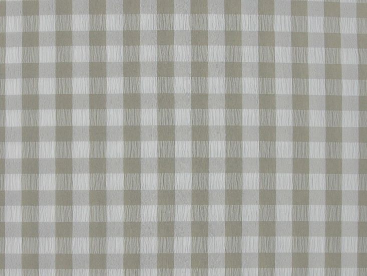 Crinkle Stretch Gingham, Stone