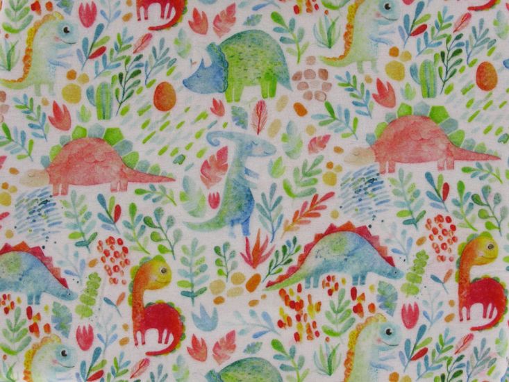 Dainty Dinosaurs Cotton Flannel Print