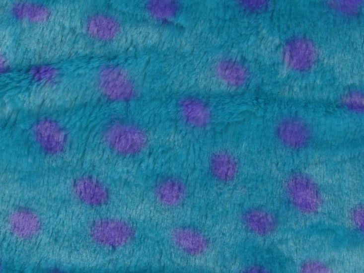 Deadstock Monster Spot Fur, Turquoise