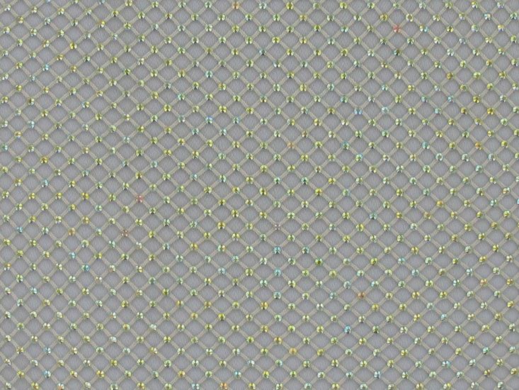 Diamante Spandex Mesh, Cream