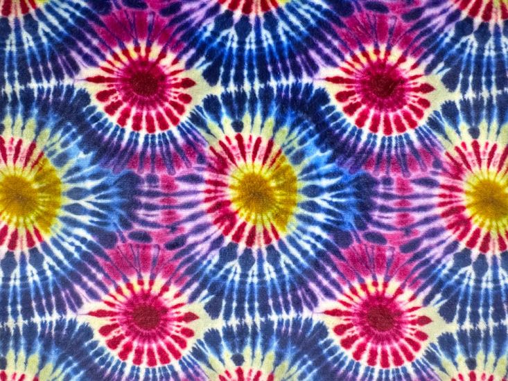 Digital Print Soft Huggle Fleece, Tie Dye