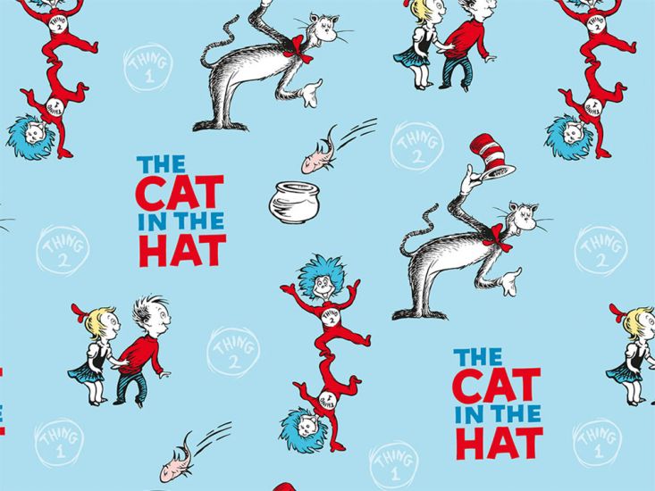 Dr Seuss Books Cotton Print, The Cat in The Hat