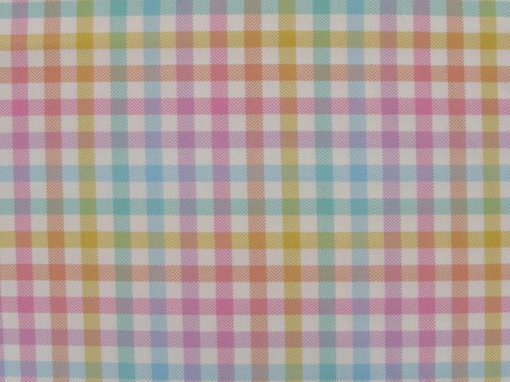 Eclectic Tartan Cotton Print Collection, Rainbow Cairn, Pastel