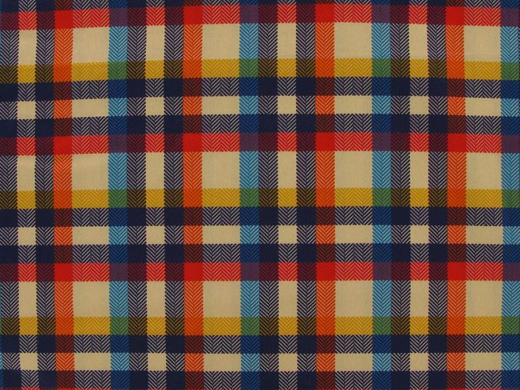 Eclectic Tartan Cotton Print Collection, Sunset Plaid