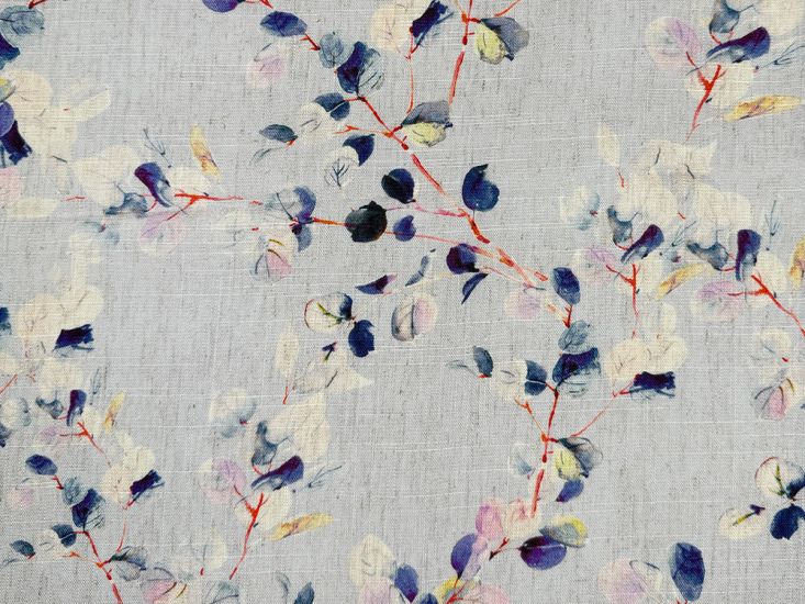 Eucalyptus Printed Linen Blend, Lilac