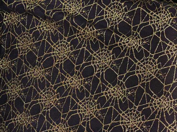 Halloween Spiderweb Metallic Net, Gold