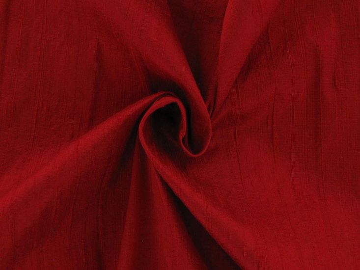 Hana Slubby Silk Dupion, Red