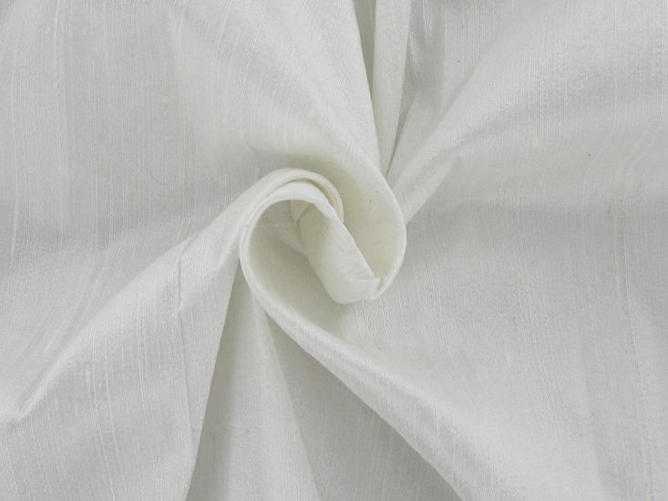 Hana Slubby Silk Dupion, White