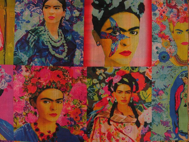 Kahlo Portraits Printed Mango Silkette