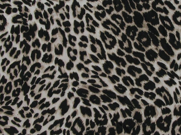 Leopard Spot Viscose Print Roll End, 9.7m