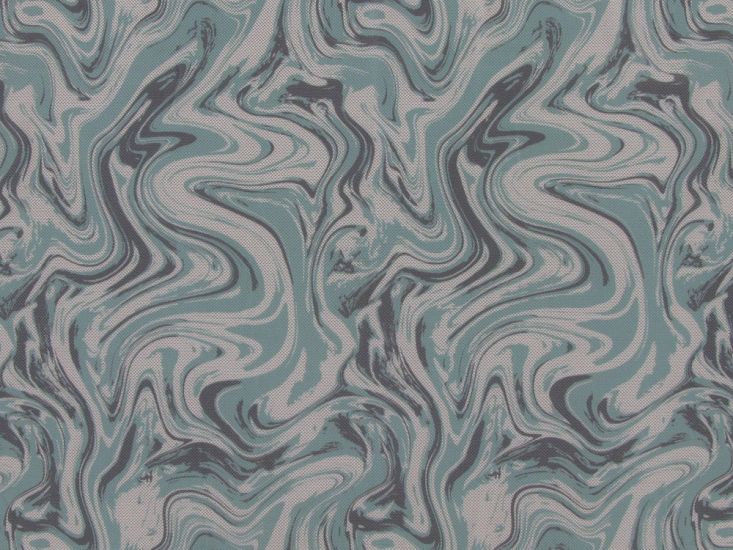 Marble Swirls Printed Power Mesh, Light Blue