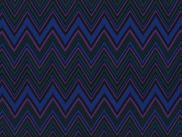 Milano Chevron Jacquard Knit, Blue