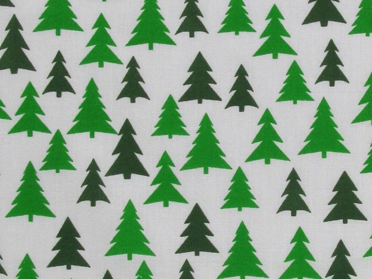 Christmas Pine Woods Polycotton Print