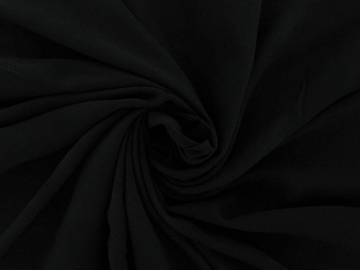 Plain Dyed Viscose Poplin, Black