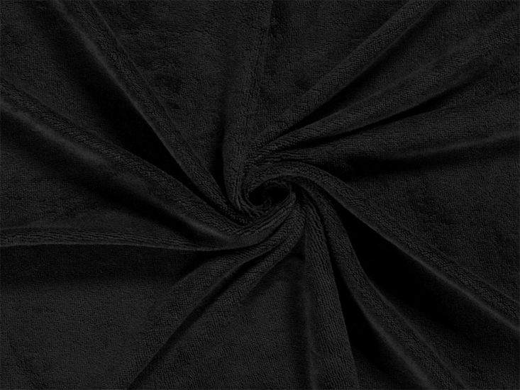 Plush Bamboo Blend Towelling, Black