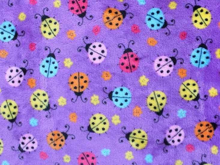 Rainbow Ladybird Cuddle Fleece, Purple