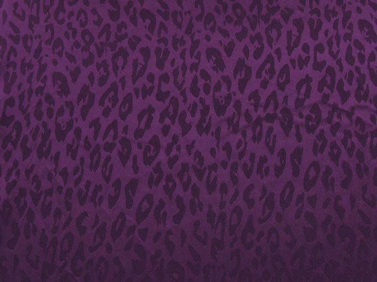 Satin Stretch Leopard Jacquard, Purple