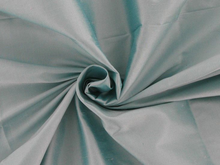 Silk Dupion Roll End, Ice Blue, 2m