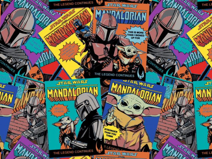 Star Wars Cotton Print, Mandalorian Comics