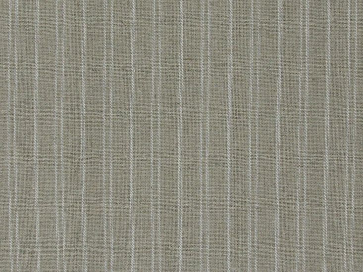 Tibet Narrow Stripe Cotton Linen Blend, Natural