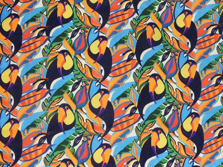 Tropical Toucan Cotton Print