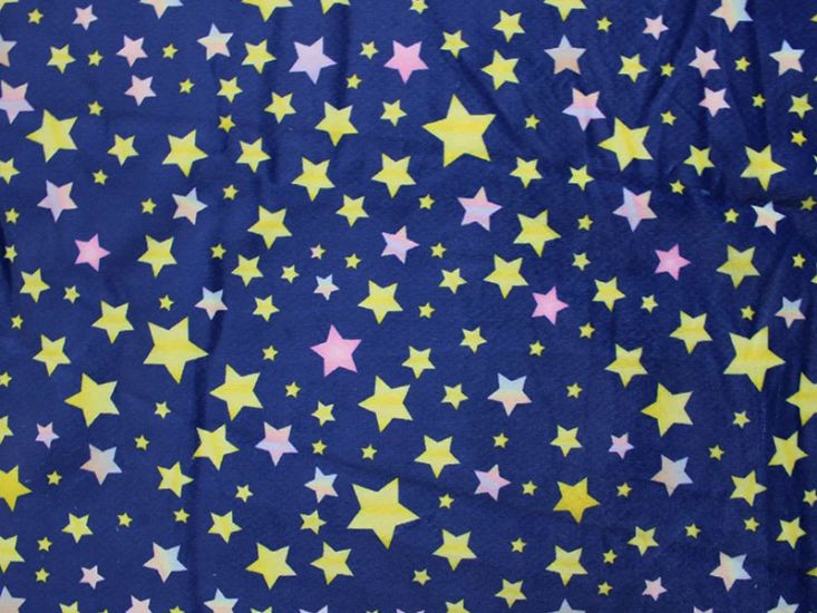 Twinkle Stars Sherpa Backed Snuggle, Blue