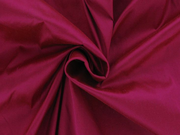 Two Toned Silk Dupion Roll End, Cerise, 1.5m