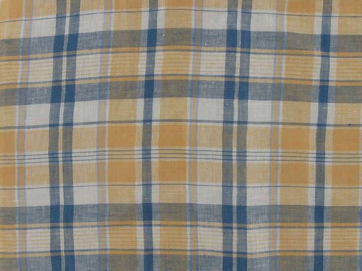 Wicklow Check Irish Linen, Yellow