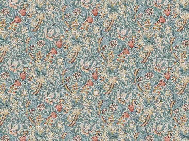 William Morris Golden Lily Cotton Panama, Tourmaline