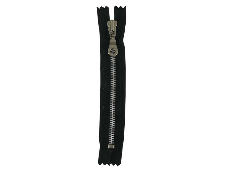 YKK Chunky Metal Close End Dress Zip, 6 Inch, Black