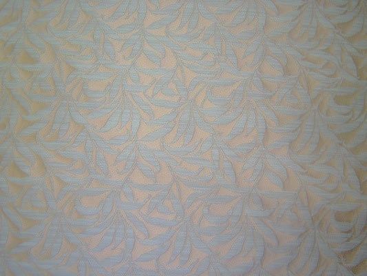 Oregon Leaf Jacquard Curtain Fabric, Azure