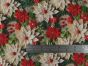 3D Fantasy Cotton Print, Christmas Poinsettia